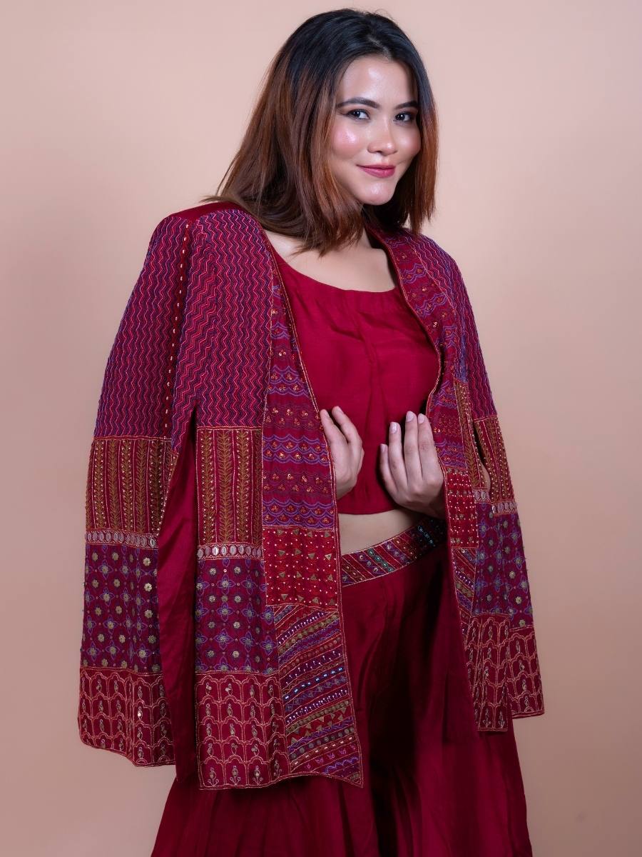 Boho Red Mirage Ensemble