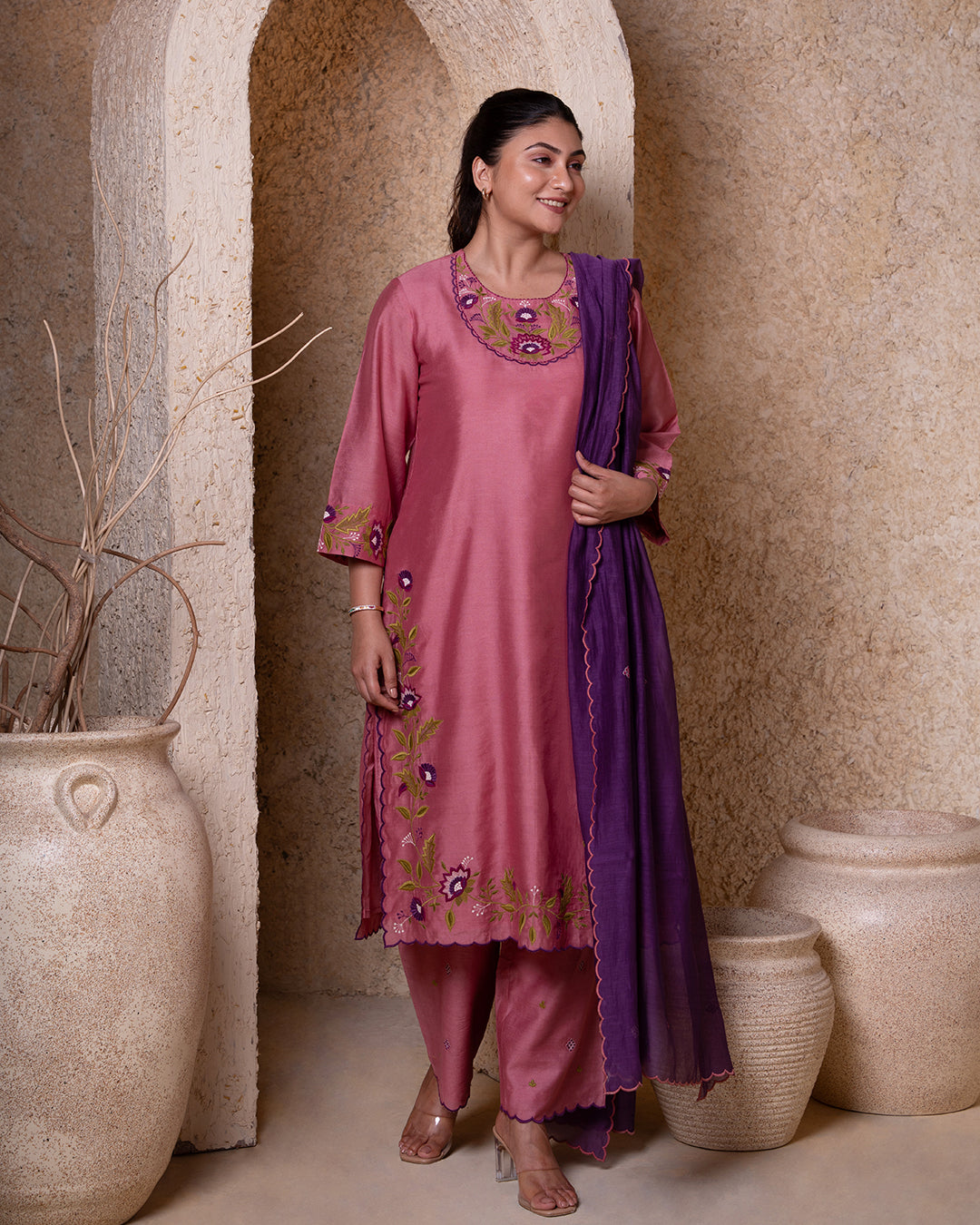 MEHER PINK SUIT SET