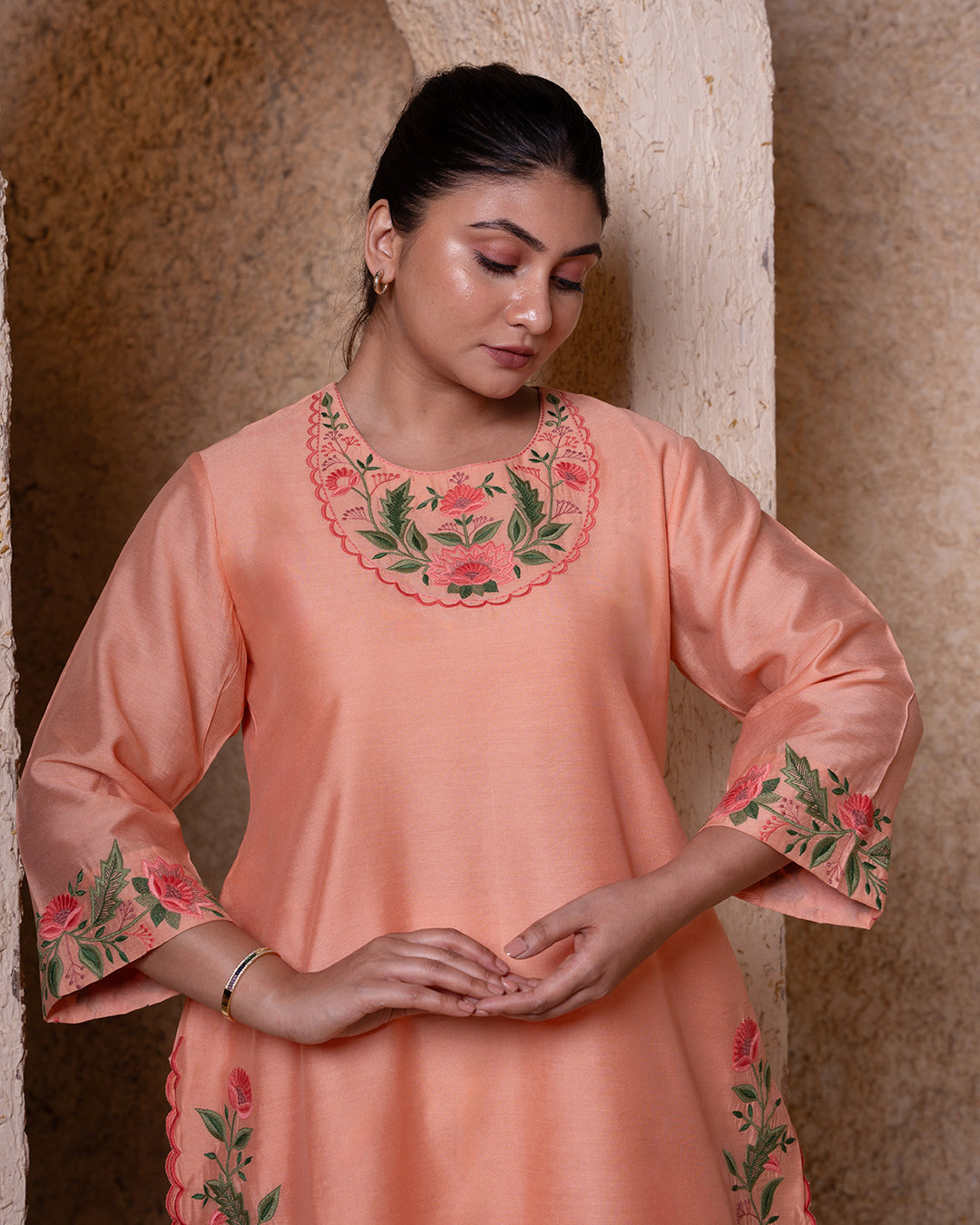 ZOYA PEACH SUIT SET